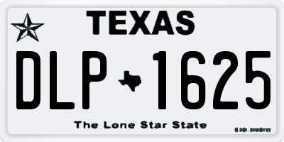 TX license plate DLP1625