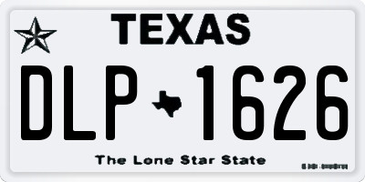 TX license plate DLP1626