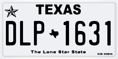 TX license plate DLP1631