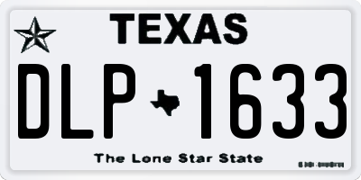 TX license plate DLP1633