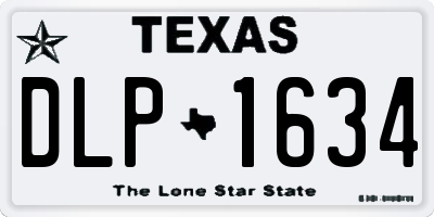 TX license plate DLP1634