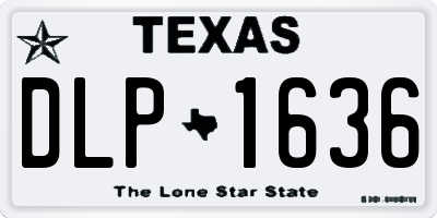 TX license plate DLP1636