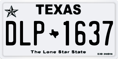 TX license plate DLP1637