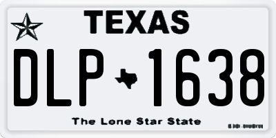 TX license plate DLP1638