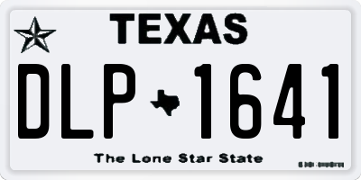 TX license plate DLP1641