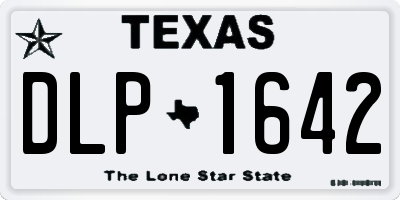 TX license plate DLP1642