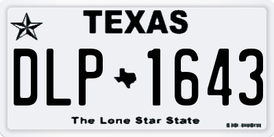 TX license plate DLP1643