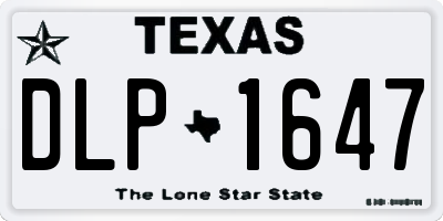 TX license plate DLP1647