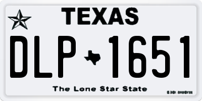 TX license plate DLP1651