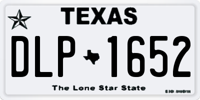TX license plate DLP1652