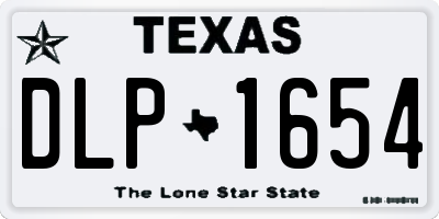 TX license plate DLP1654