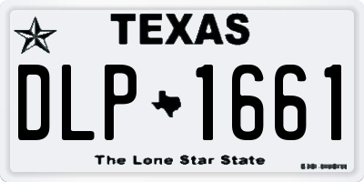 TX license plate DLP1661