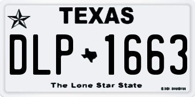 TX license plate DLP1663