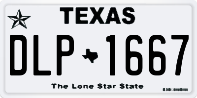 TX license plate DLP1667