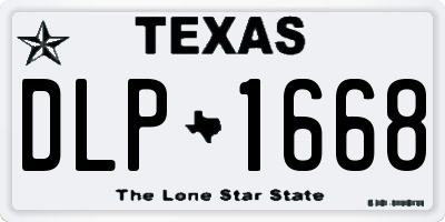 TX license plate DLP1668