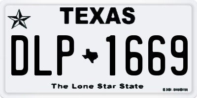 TX license plate DLP1669