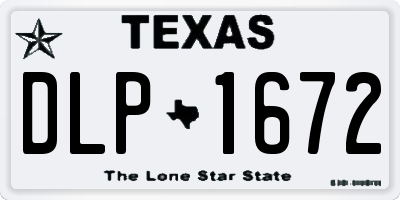 TX license plate DLP1672