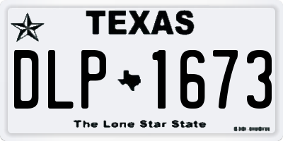 TX license plate DLP1673