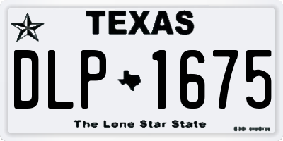 TX license plate DLP1675