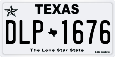 TX license plate DLP1676