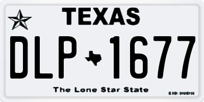 TX license plate DLP1677