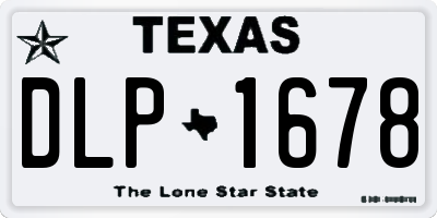 TX license plate DLP1678
