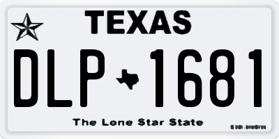TX license plate DLP1681