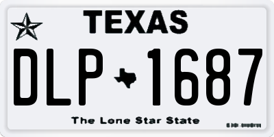 TX license plate DLP1687