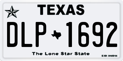 TX license plate DLP1692