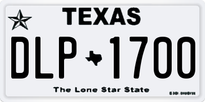 TX license plate DLP1700