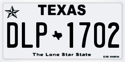TX license plate DLP1702