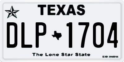 TX license plate DLP1704