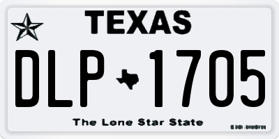TX license plate DLP1705