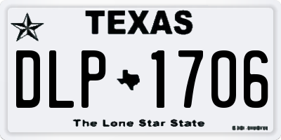 TX license plate DLP1706