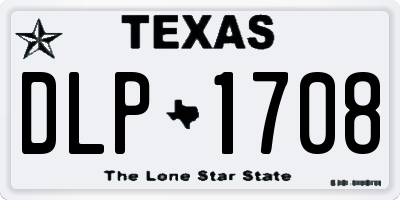 TX license plate DLP1708