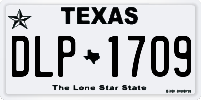 TX license plate DLP1709