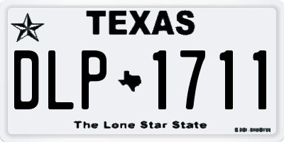 TX license plate DLP1711