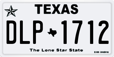 TX license plate DLP1712