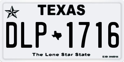 TX license plate DLP1716