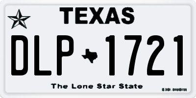 TX license plate DLP1721