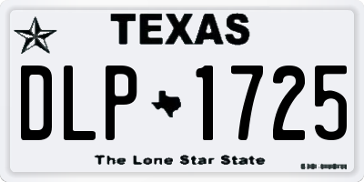 TX license plate DLP1725