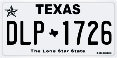TX license plate DLP1726