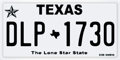 TX license plate DLP1730