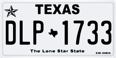 TX license plate DLP1733