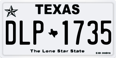 TX license plate DLP1735