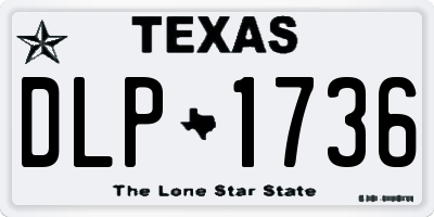 TX license plate DLP1736