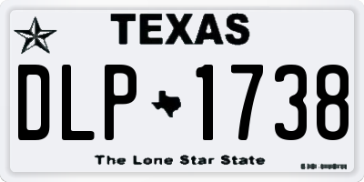 TX license plate DLP1738