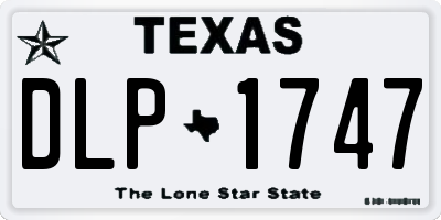 TX license plate DLP1747
