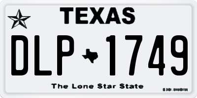TX license plate DLP1749