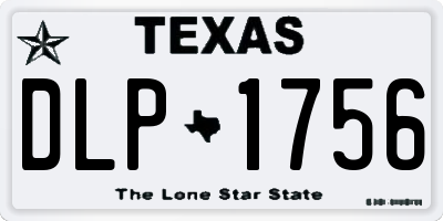 TX license plate DLP1756
